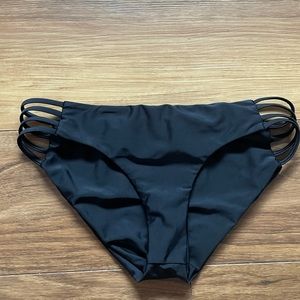 black Volcom swimsuit bottoms